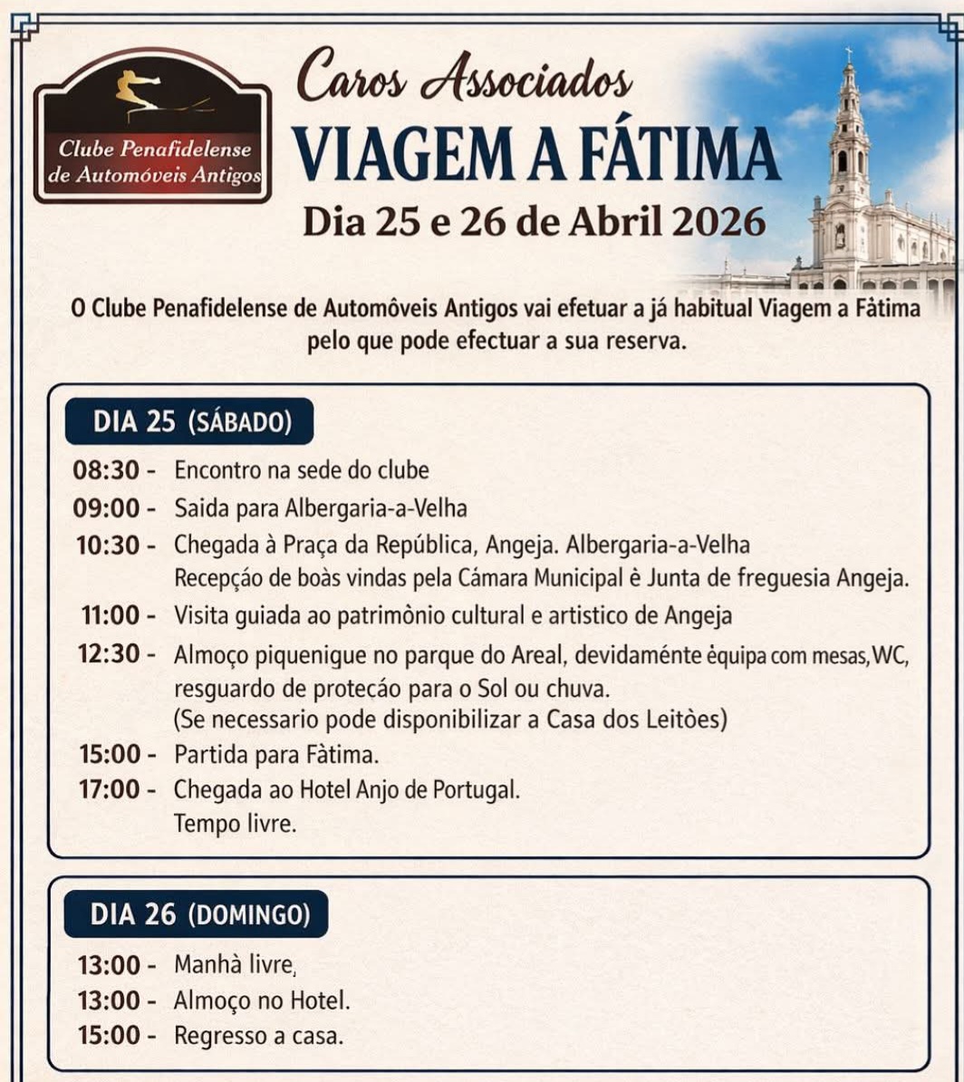 Passeio a Fátima - 25/26 Abril